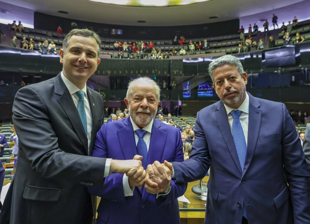 Pacheco, Lula e Lira.