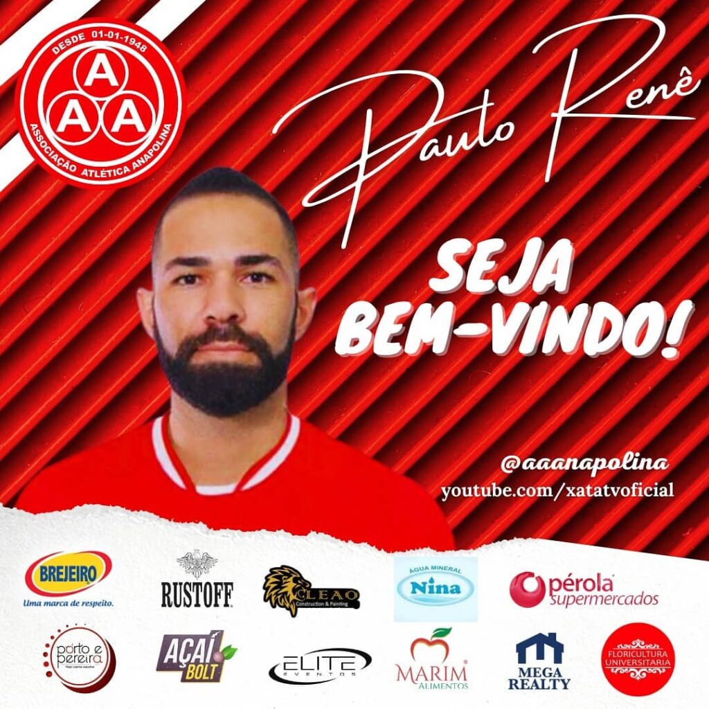 Anapolina anuncia a contratação do artilheiro Paulo Renê