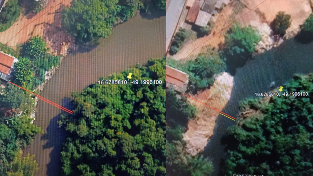 Veja como o Rio Meia Ponte está sendo aterrado devido despejo de entulhos