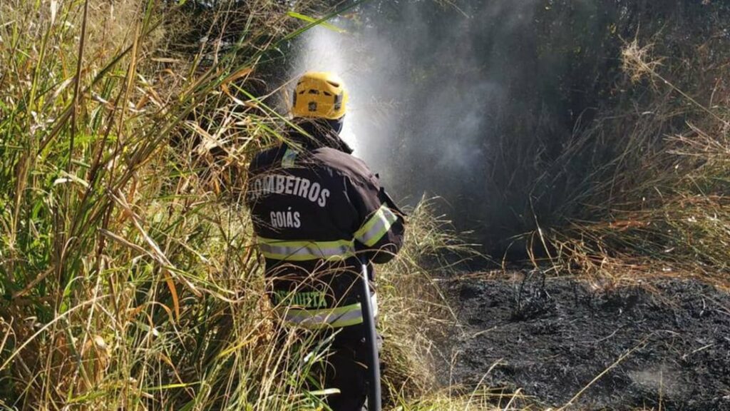 Corpo de bombeiros combate sete incêndios em Caldas Novas