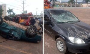 Motorista sem CNH perde controle de veículo e causa acidente em Caldas Novas- GO