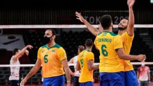 Vôlei masculino: Brasil vence Estados Unidos e garante classificação às quartas de final