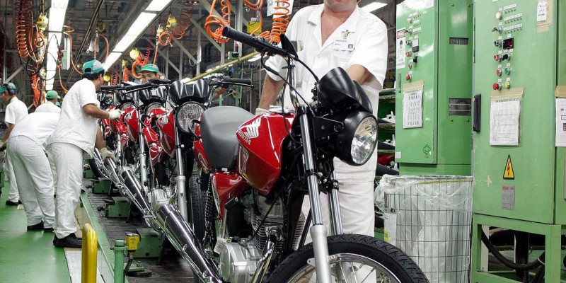 Produção de motos cresce 5