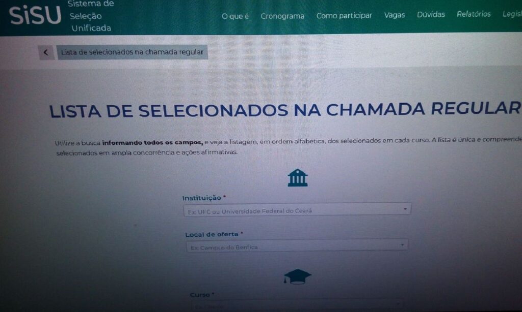 Matrícula dos aprovados na primeira chamada do Sisu começa nesta quinta