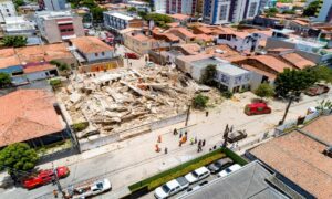 Vídeo mostra momento exato do desabamento de prédio em Fortaleza