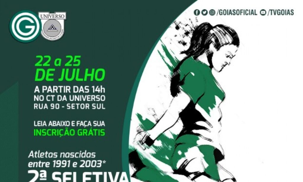 Goiás reabre inscrições para seletiva do futebol feminino