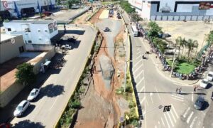 Obras do BRT chegam ao cruzamento das avenidas Goiás e Paranaíba