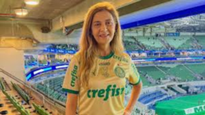 Leila Pereira, presidente do Palmeiras e dona da Crefisa