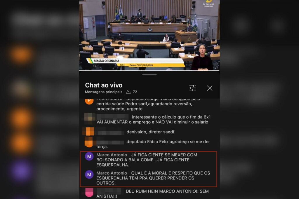 Deputados são ameaçados durante sessão