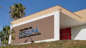 A criança foi levada ao Hospital Estadual de Aparecida de Goiânia (Heapa), onde os profissionais conseguiram retirar o pedaço de carne que bloqueava as vias respiratórias Foto: Divulgação