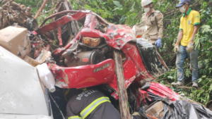 A equipe de bombeiros da Cidade de Goiás foi acionada na manhã de hoje (17) para atender a um grave acidente Foto: Divulgação