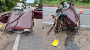 O acidente resultou na morte de duas crianças e deixou o pai gravemente ferido. Foto: Divulgação