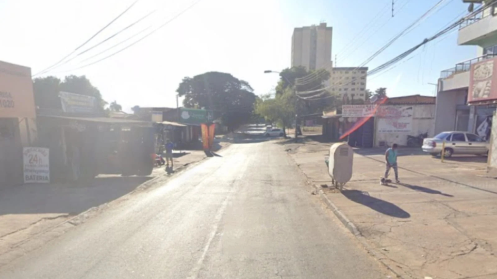 Rua onde o fato aconteceu, em Goiânia. Foto: Google Street View