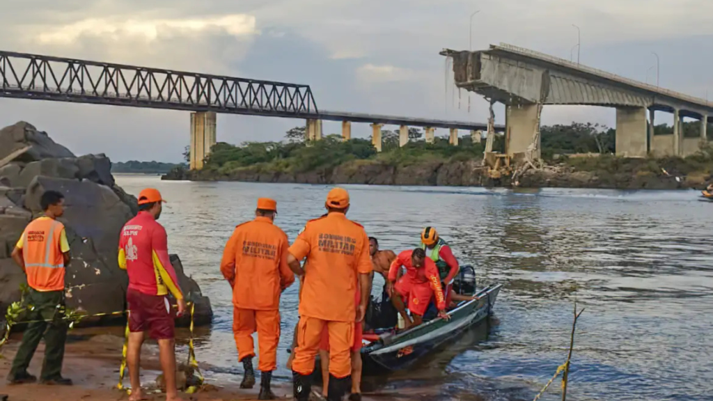 Busca pelas vítimas do desabamento da ponte JK são suspensas Foto: Bombeiros Militar/Governo do Tocantins