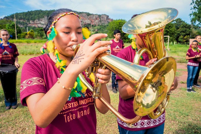 Foto: Divulgação Orquestra Indígena Teko Arandu