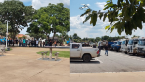 Motoristas de coleta de entulho protestam em Aparecida de Goiânia contra fechamento de aterros sanitários Foto: Divulgação