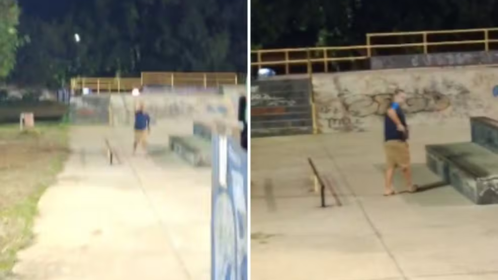 Homem atira para o alto em pista de skate após se incomodar com barulho Foto: Divulgação