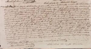 Carta de alforria de Maurício, escravizado por Maria Quitéria de Jesus. Foto: Arquivo Público do Estado da Bahia/Divulgação