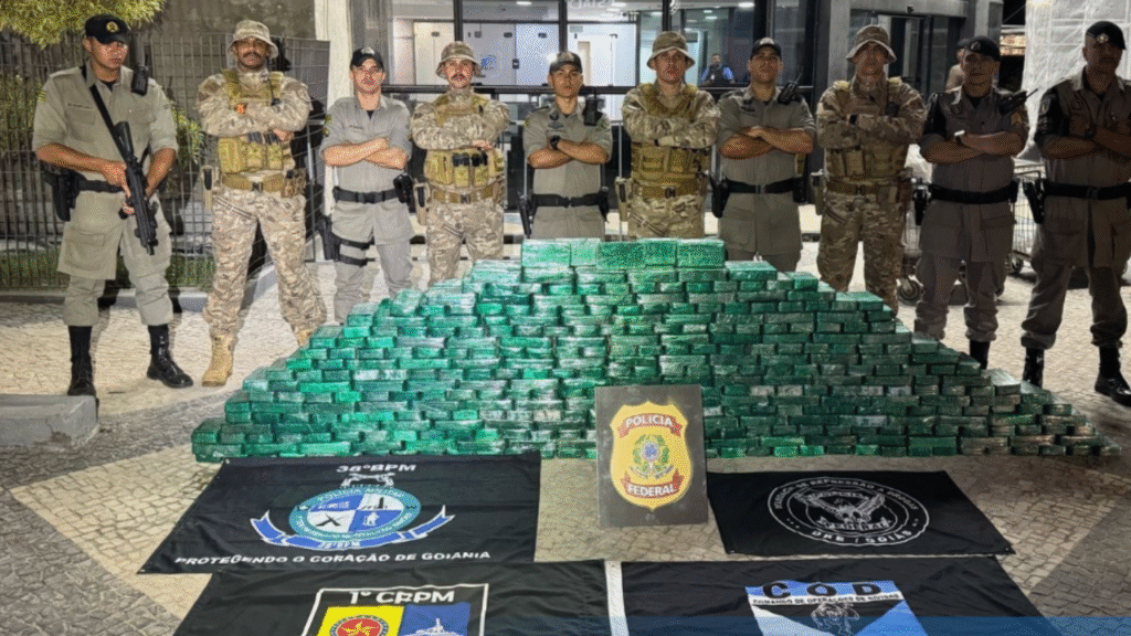 Ação conjunta entre PM-GO e Polícia Federal apreende 500 kg de cocaína em Goiás Foto: Divulgação