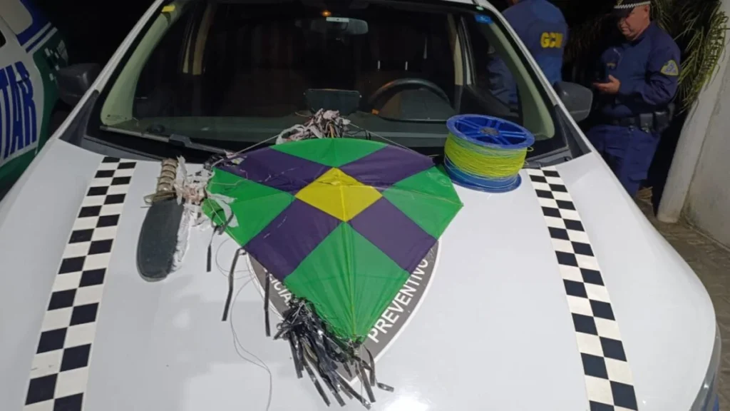 Homem é preso em Goiânia por usar linha chilena, portar faca e ameaçar guardas da GCM Foto: Divulgação/GCM