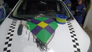 Homem é preso em Goiânia por usar linha chilena, portar faca e ameaçar guardas da GCM Foto: Divulgação/GCM