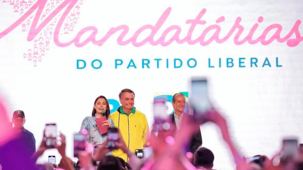 Michelle Bolsonaro, Jair Bolsonaro e Valdemar da Costa Neto