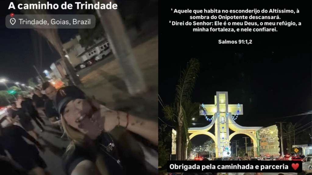 Virgínia Fonseca participa da Romaria do Divino Pai Eterno e é cercada por fãs em Trindade