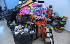 GCM de Aparecida reforça fiscalização para evitar acidentes com linhas cortantes Foto: Jhonney Macena