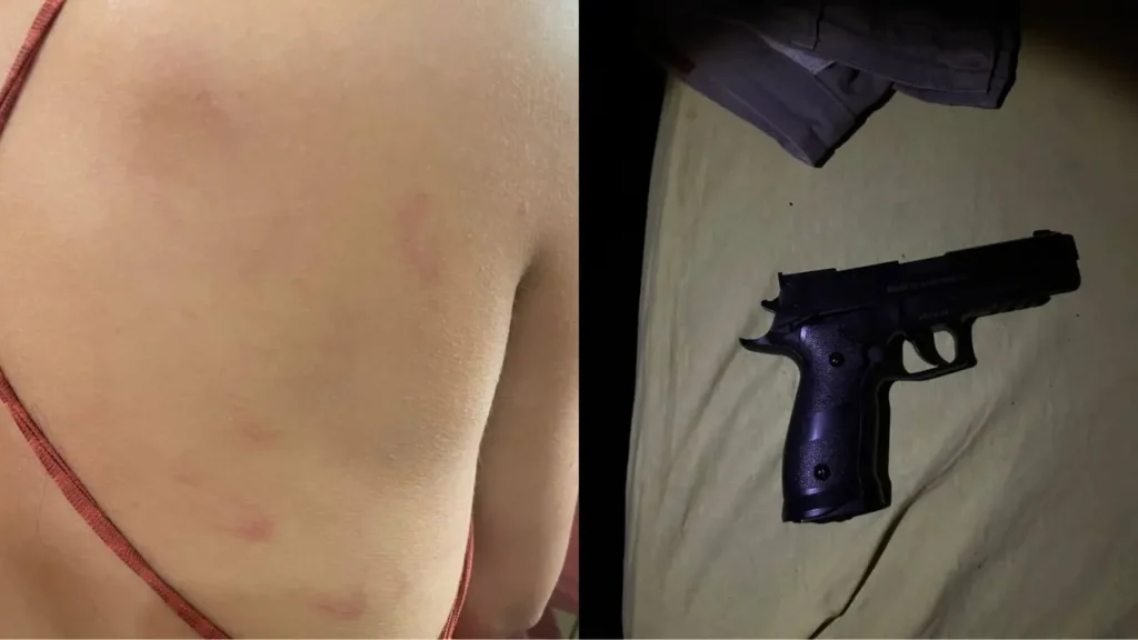 O agressor a forçou a ficar nua e a fotografou sob coação, utilizando uma arma de fogo para intimidá-la Foto: Reprodução/PCGO