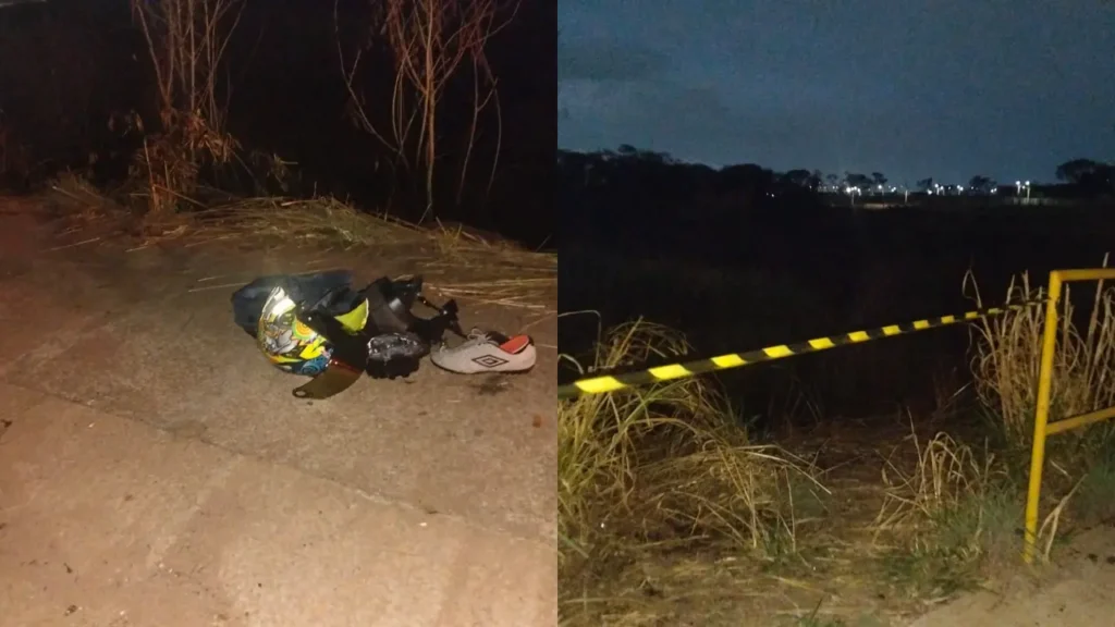 A vítima seguia em alta velocidade quando perdeu o controle da motocicleta e colidiu contra um poste Foto: Brunno Moreira