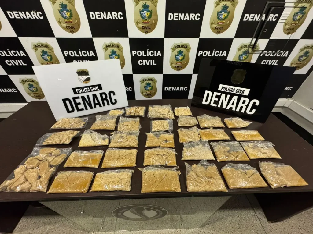 As drogras estavão dentro de uma cama Foto: Divulgação/PCGO