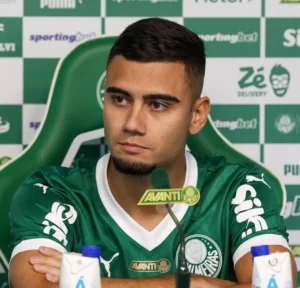 Andreas Pereira, em apresentação no Palmeiras (Foto: Cesar Greco | SEP)