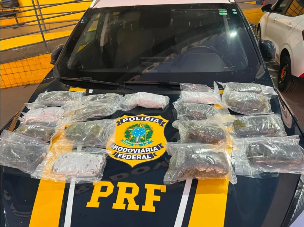 Ação integrada da PRF e PMGO apreende 20 kg de haxixe em Hidrolândia - GO