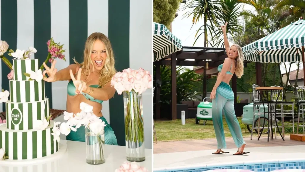 Tata Estaniecki comemora 32 anos com pool party — Foto: Reprodução/ Instagram