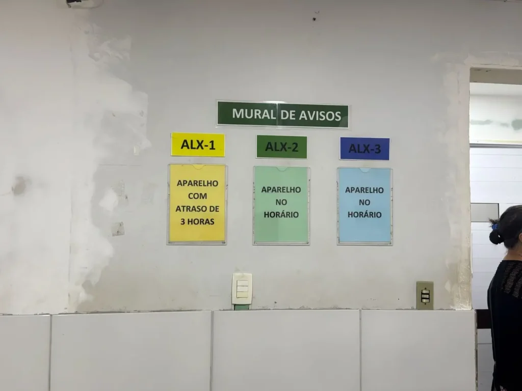 Dívida milionária do Paço agrava tratamento de radioterapia no Araújo Jorge em Goiânia 2 10 abre Mural por cores indica previsao de atendimento de cada aparelho mas nao evita longas horas de espera Foto Imagem cedida ao O HOJE