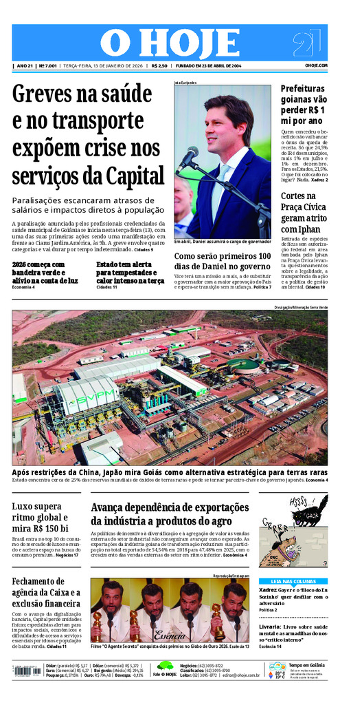 EDICAO 7001 13 01 2026 JORNAL O HOJE large