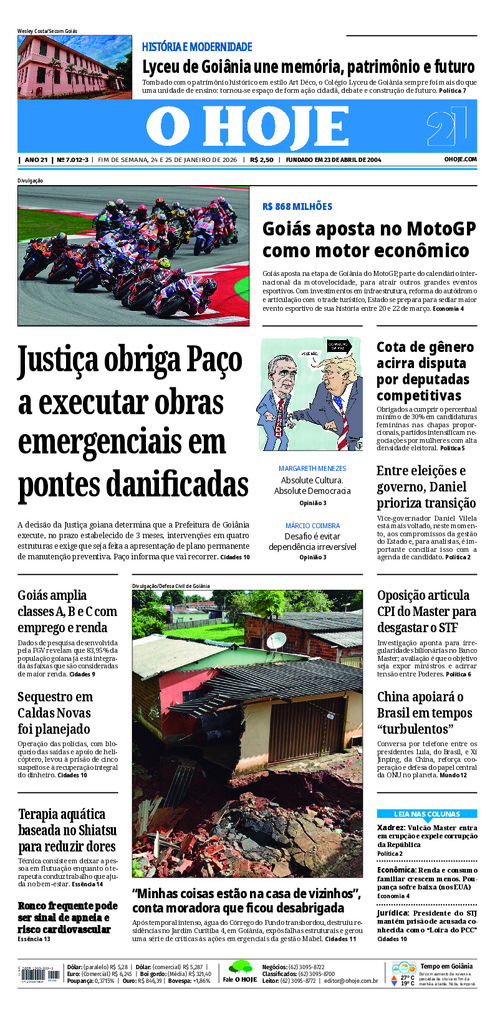 EDICAO 7012 13 24 25 01 2026 JORNAL O HOJE large