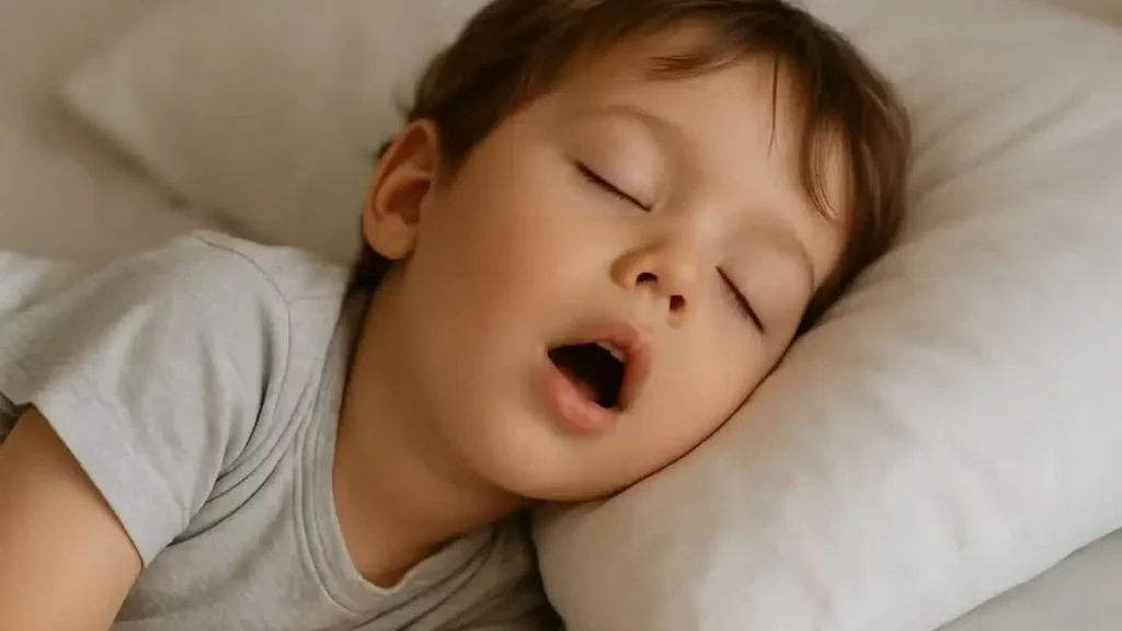 crianca dormindo boca abertar reproducao freepik ia widexl