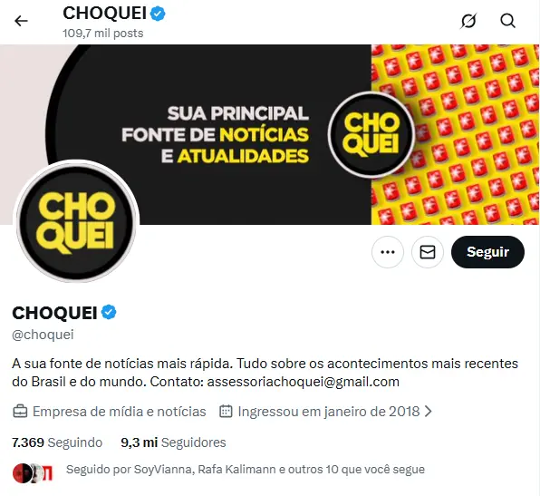 Com mais de 20 milhões de seguidores, página "Choquei" sai do ar e levanta dúvidas entre seguidores 3 choquei