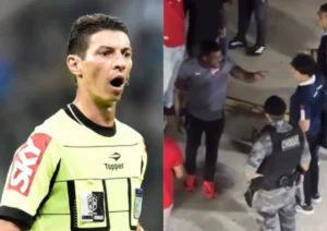 Dirigentes do Vila Nova protestam contra arbitragem após derrota