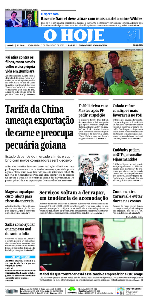 EDICAO 7032 13 02 2026 JORNAL O HOJE large