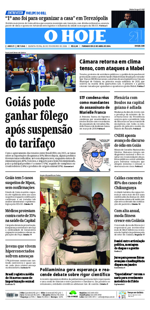 EDICAO 7045 26 02 2026 JORNAL O HOJE 1 large