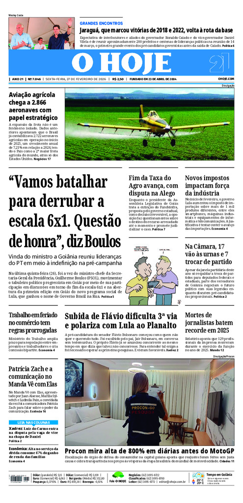 EDICAO 7046 27 02 2026 JORNAL O HOJE large