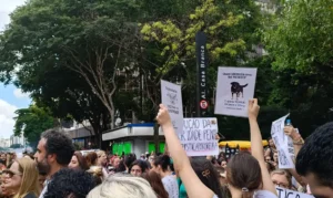 Protesto na Paulista pede justiça por cão comunitário morto em SC