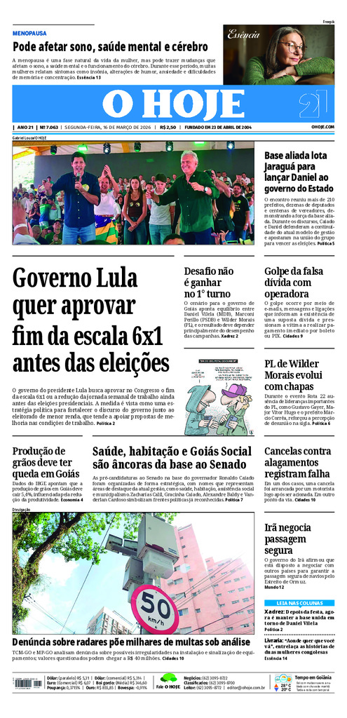 EDICAO 7063 16 03 2026 JORNAL O HOJE large