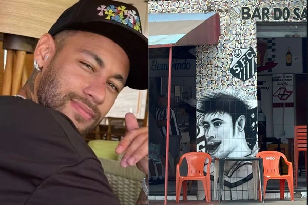 Neymar reage a caricatura exótica em bar de Santos; "Estou diferente" 4 neymar reage a sua caricatura em bar em santos 3170308 article