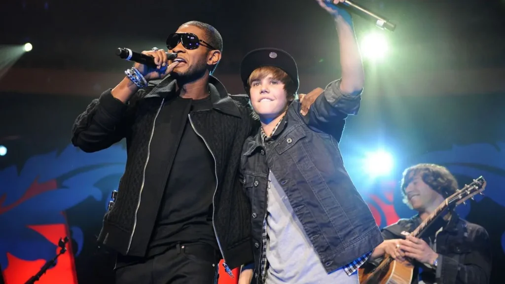 Discussão entre Justin Bieber e Usher em festa pós-Oscar repercute nas redes 4 usher justin bieber show super bowl foto bryan bedder getty images