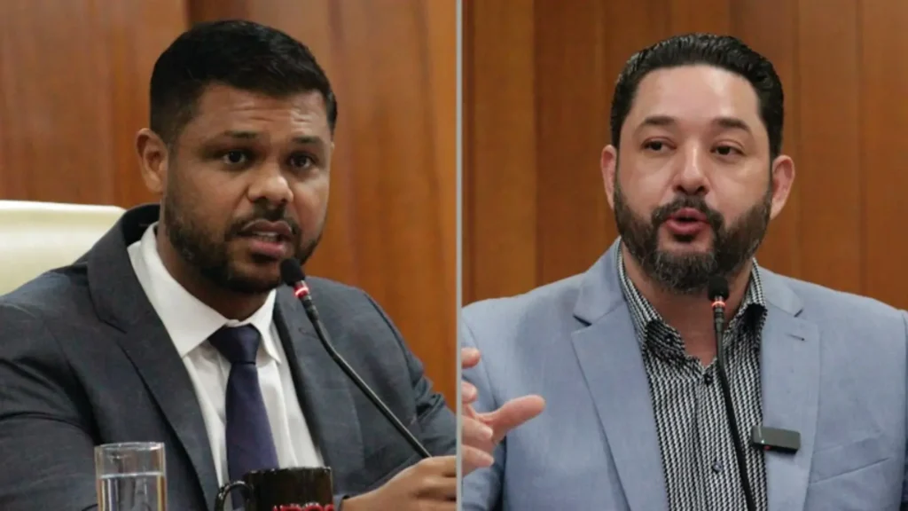 Montagem com Romário Policarpo e Thialu Guiotti