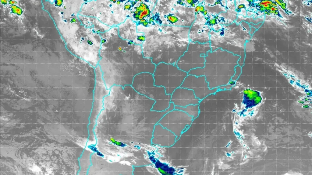 Mapa do tempo de Goiás