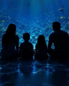 Sem sair de Goiânia: exposição leva visitantes ao fundo do mar em experiência imersiva